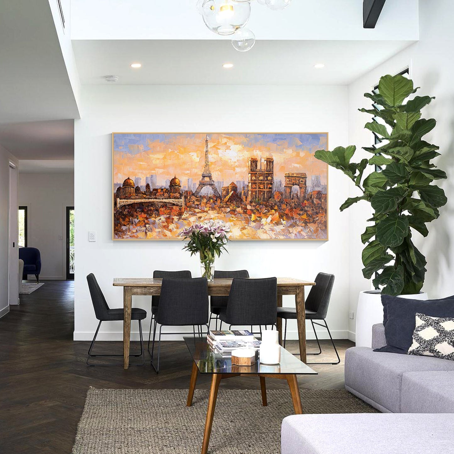 paris skyline painting