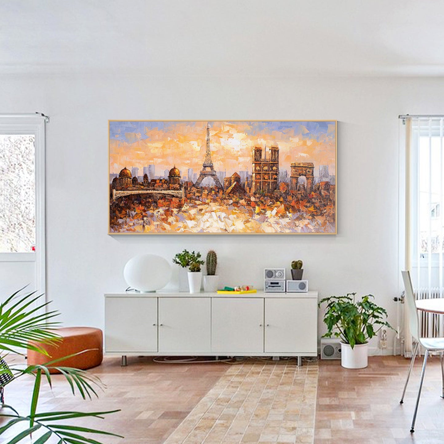paris skyline painting