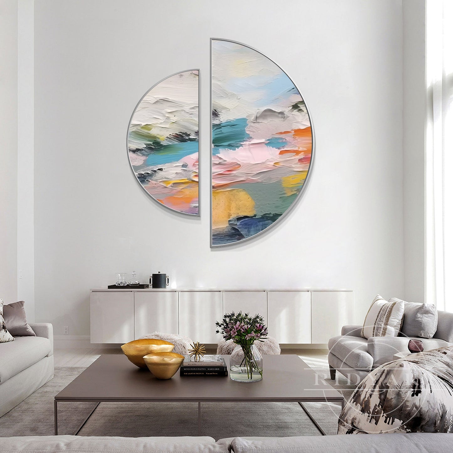 Set of 2 Pastel Wall Art