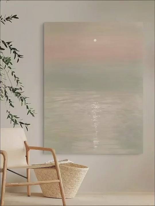 Large Landscape Art Landscape Oil Painting Landscape Wall Art Wabi-Sabi Wall Decor