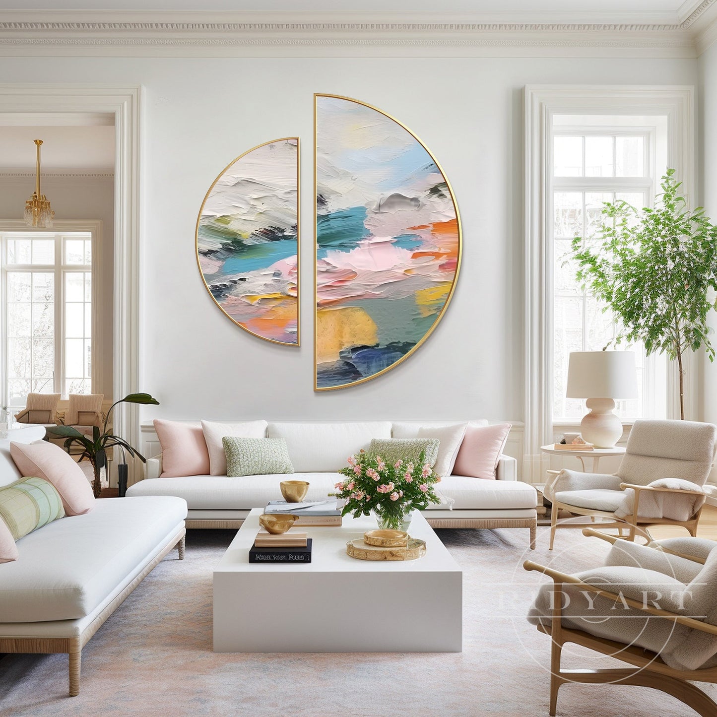 Set of 2 Pastel Wall Art