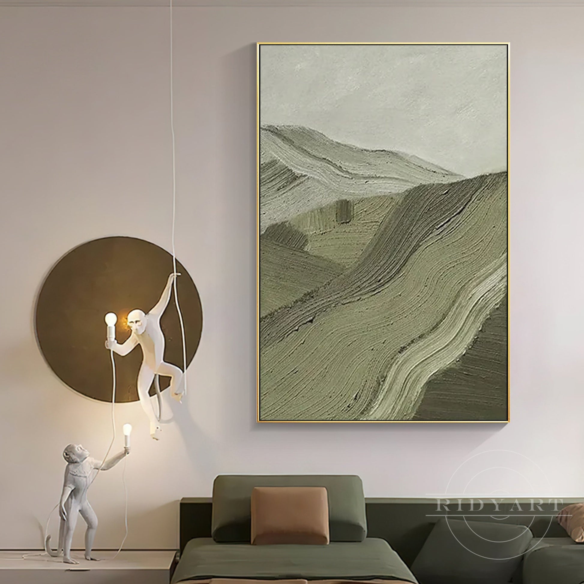 Sage Green Mountain wall art