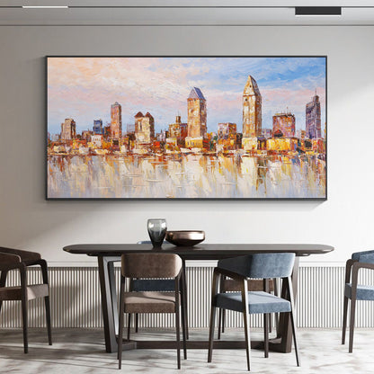 San Diego California city oil painting