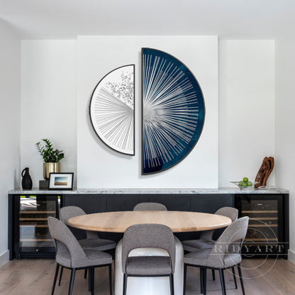 Navy blue Sliver Wall Art
