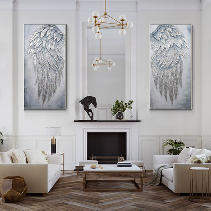 silvre feather Oil Painting
