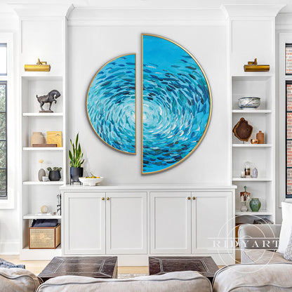 School fish wall art_888