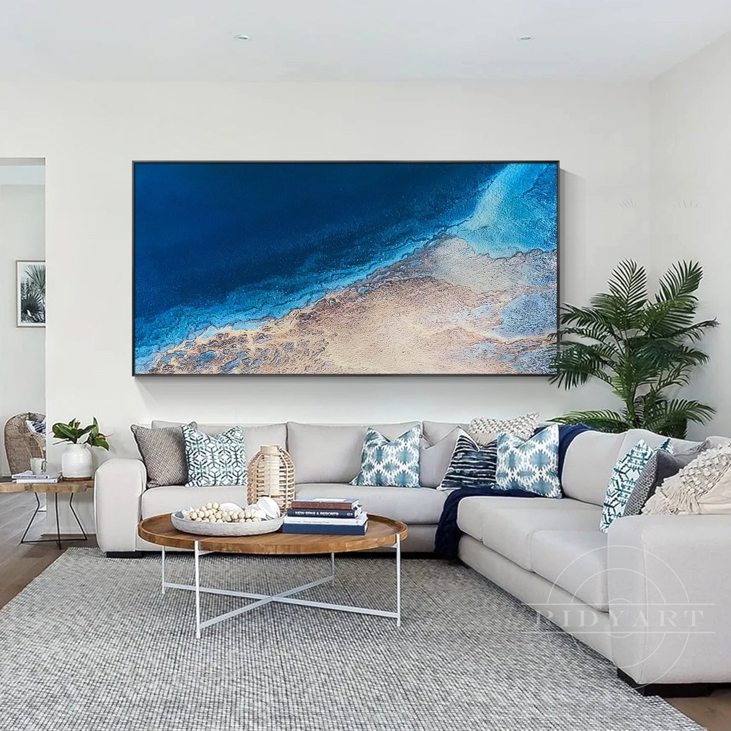 Blue Ocean Beach Painting