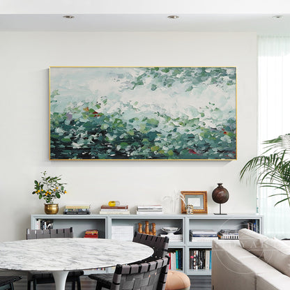 Emerald green Abstract wall art