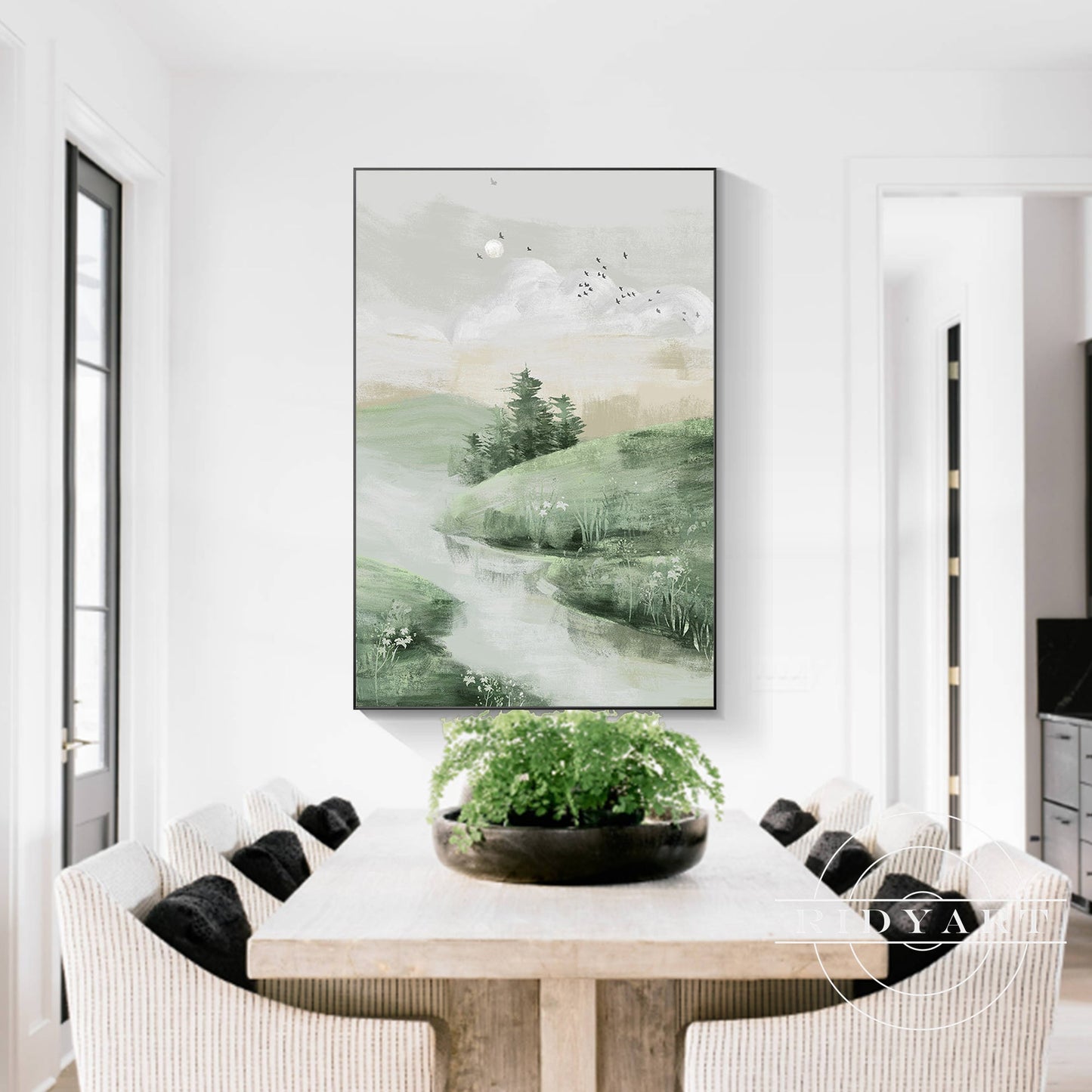 Sage green Landscape Wall Art
