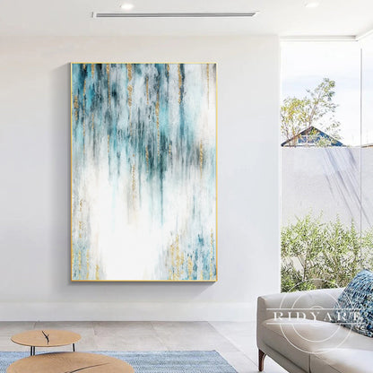 Teal and Gold wall art