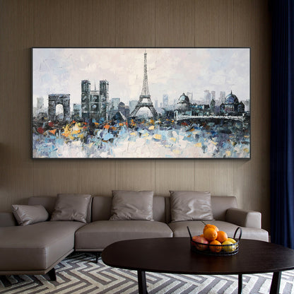 Eiffel Tower cityscape skyline  Painting