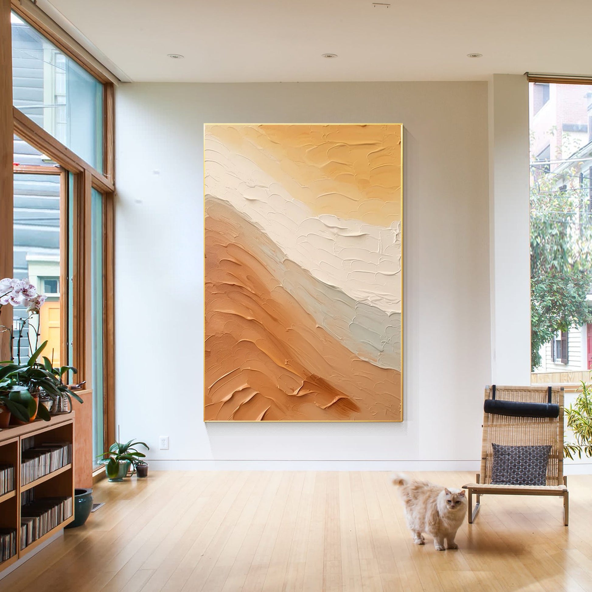Earth Tone Ocean Abstract 3D Textured Wall Art