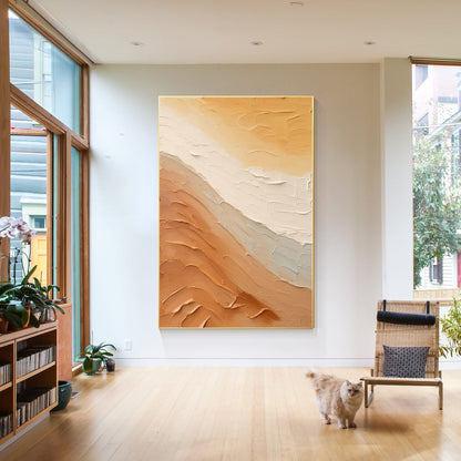 Earth Tone Ocean Abstract 3D Textured Wall Art