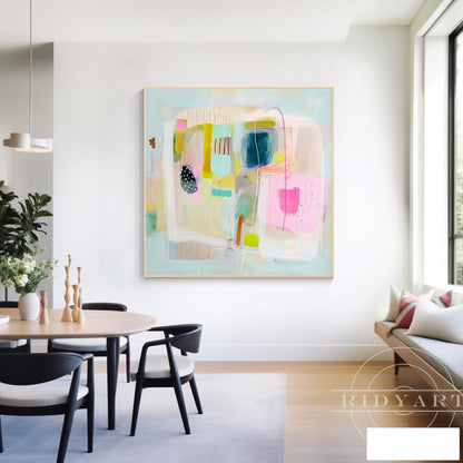 Pink Abstract wall art 7artA841